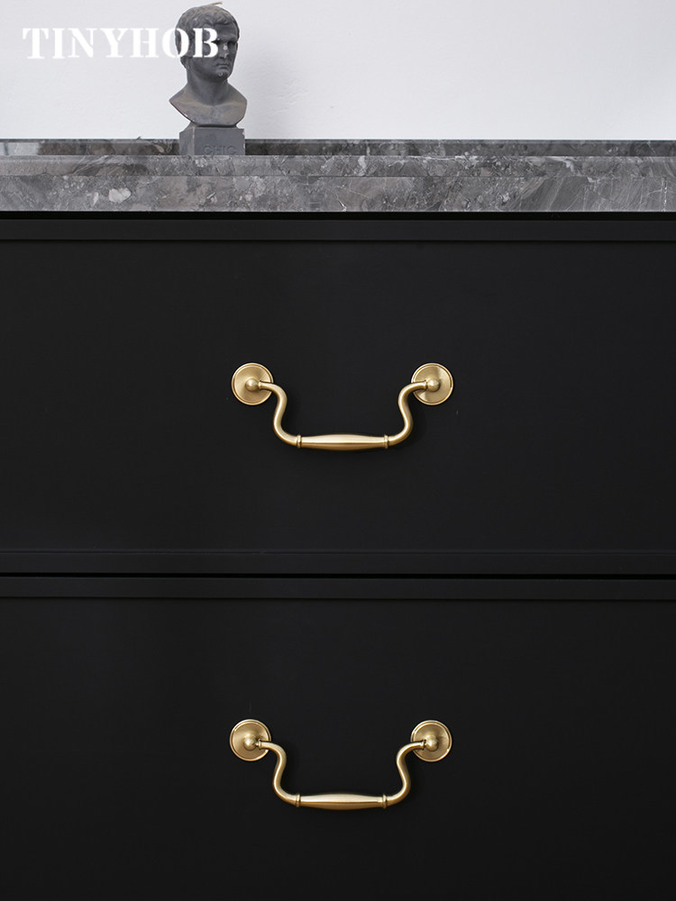 Furniture Hardware Drop Pulls - 럭셔리 빈티지 황동 드롭 베일 손잡이,