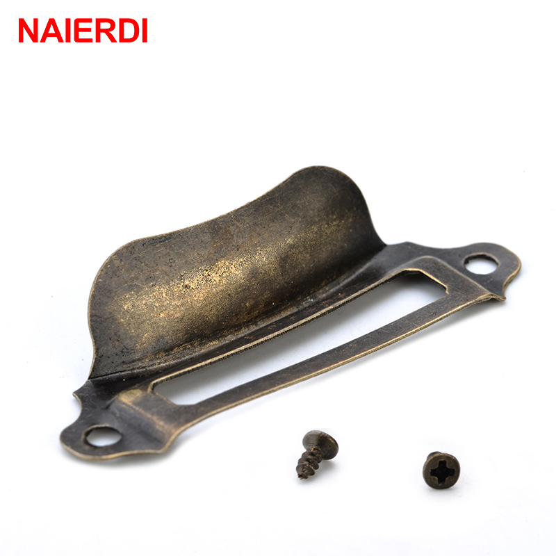 NAIERDI-골동품 상자 레이블 손잡이, 레트로 풀  - Furniture Hardware Names 리뷰 및 가격