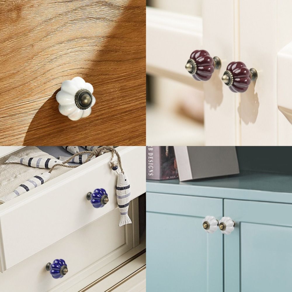 심플한 단일 구멍 세라믹 호박 모양 손잡이, 유럽풍 원 - Furniture Hardware Manufacturer 리뷰 및 가격