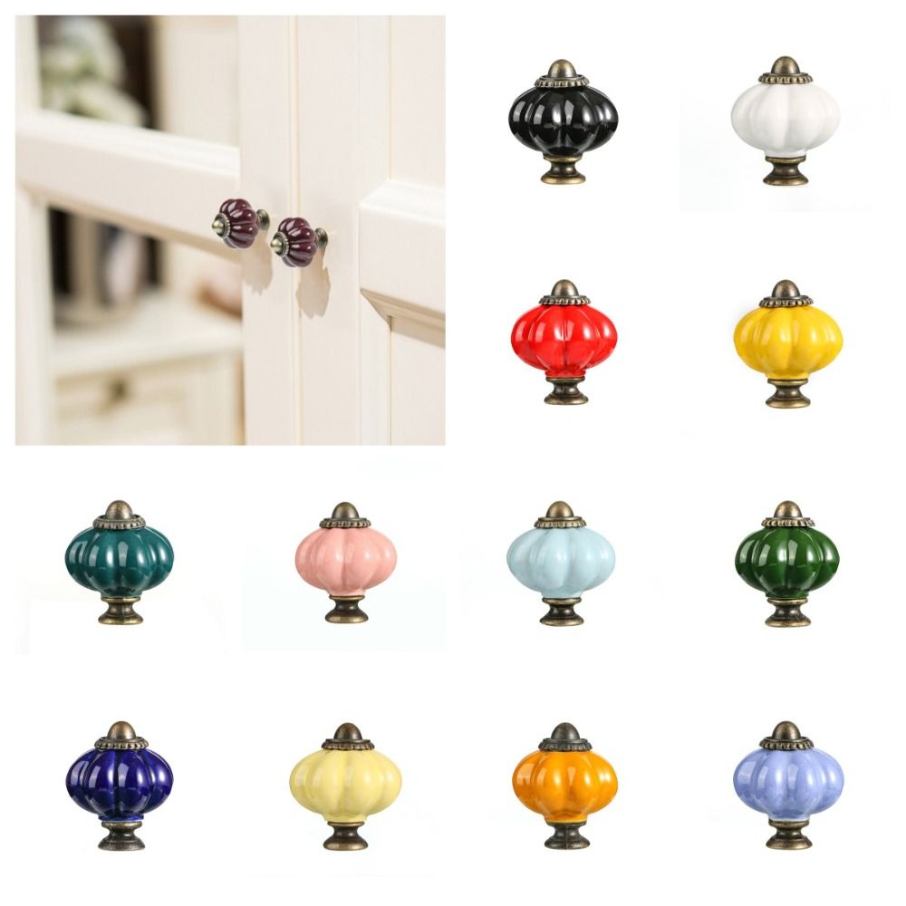 심플한 단일 구멍 세라믹 호박 모양 손잡이, 유럽풍 원 - Furniture Hardware Manufacturer 리뷰 및 가격