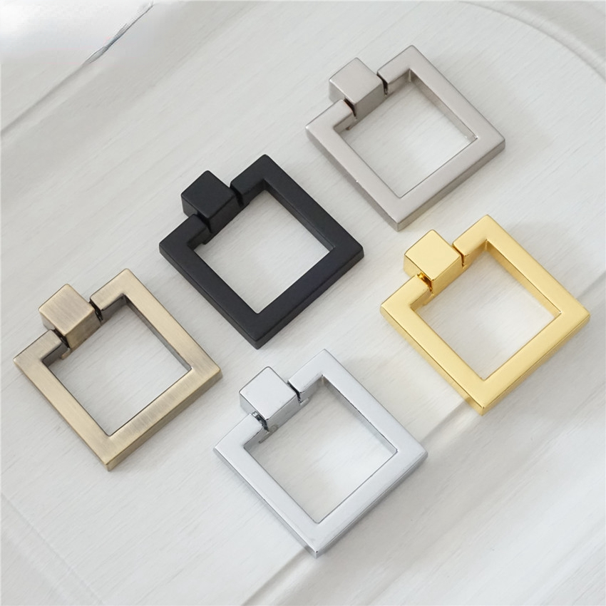 드롭 링 캐비닛은 아연 합금 사각형 모양 가구 핸들 하 - Furniture Hardware Drop Pulls 리뷰 및 가격